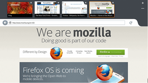 Mozilla发布针对Windows 8 的Firefox Metro 版预览1